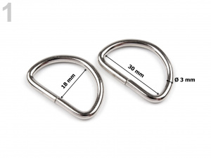 Polokroužek šíře 30 mm na koženou galanterii POL