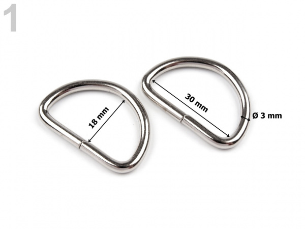 Polokroužek šíře 30 mm na koženou galanterii POL