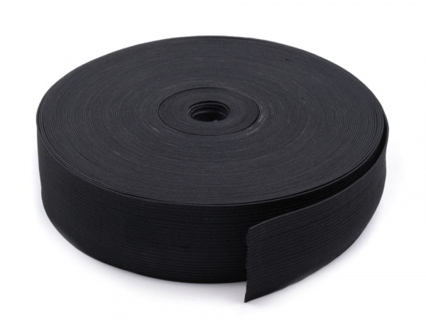 Pruženka hladká šíře 50 mm galonová bílá a černá POL