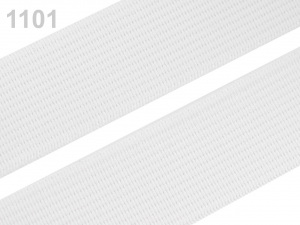 Pruženka hladká šíře 25 mm galonová bíla a černá POL