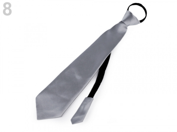 Saténová párty kravata jednobarevná