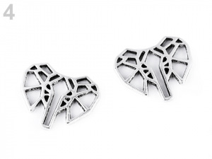 Ozdobný díl origami loďka, srdce