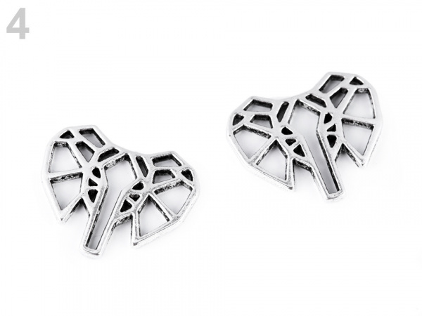 Ozdobný díl origami loďka, srdce