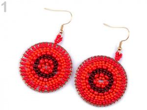 Rokajlové náušnice s nerezovým afroháčkem