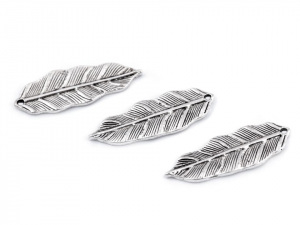 Přívěsek pírko / list 12x33 mm