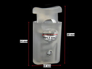 Brzdička plastová 20x10mm