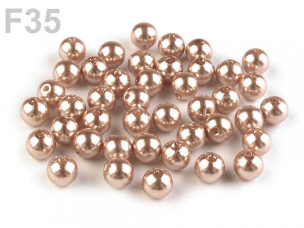 Plastové korálky Glance Ø8 mm