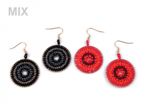 Rokajlové náušnice s nerezovým afroháčkem