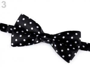 Saténový motýlek retro puntík / káro