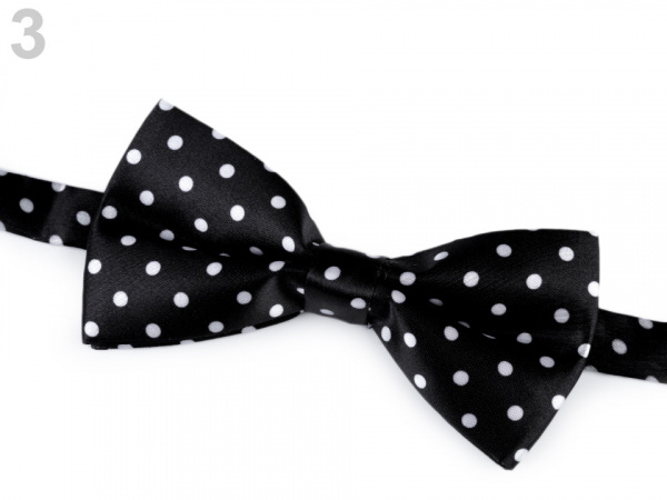 Saténový motýlek retro puntík / káro