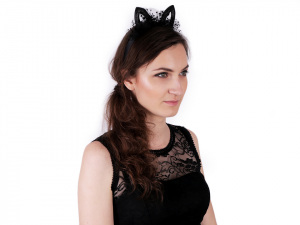 Karnevalová čelenka - kočka