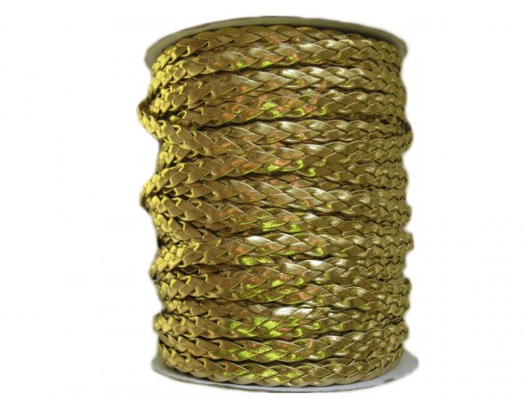 Koženková šnůra spletená šíře 6mm