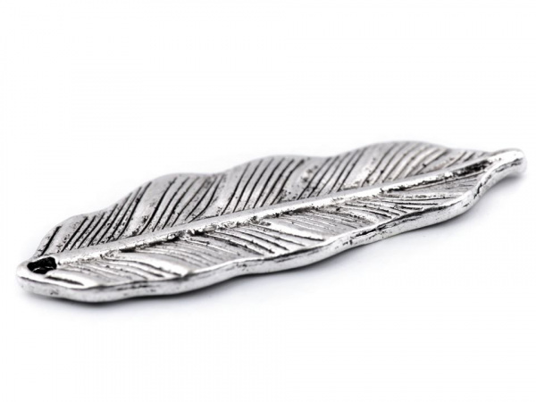 Přívěsek pírko / list 12x33 mm