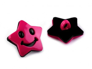 Knoflík dětský velikost 28 hvězda/srdce