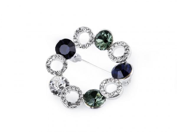 Brož s broušenými kamínky