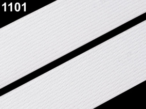 Pruženka šíře 30 mm tkaná bílá a černá POL