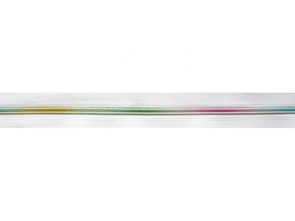 Duhový zip spirálový šíře 5 mm bílá metráž