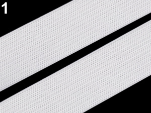 Pruženka šíře 20 mm tkaná bílá a černá POL