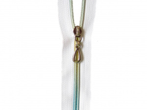 Duhový zip spirálový šíře 5 mm bílá metráž