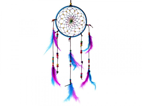 Lapač snů s korálky a peřím