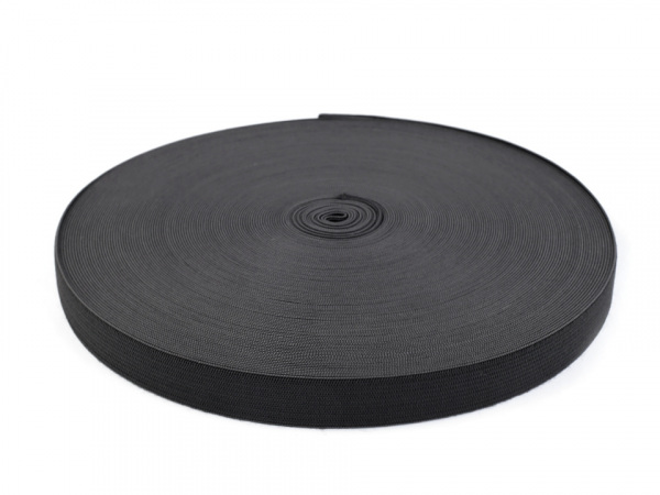 Pruženka šíře 20 mm tkaná bílá a černá POL