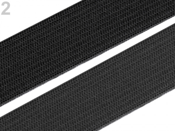 Pruženka šíře 20 mm tkaná bílá a černá POL