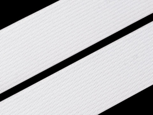 Pruženka šíře 30 mm tkaná bílá a černá POL
