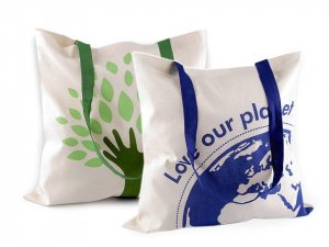 Textilní taška bavlněná 40x42 cm svět, strom