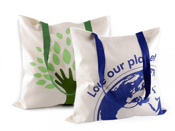 Textilní taška bavlněná 40x42 cm svět, strom