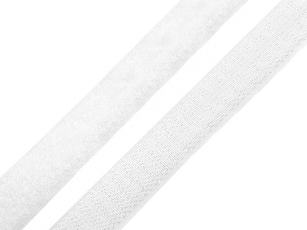 Suchý zip šíře 16mm bílý, černý komplet