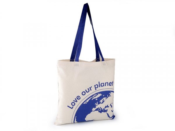 Textilní taška bavlněná 40x42 cm svět, strom