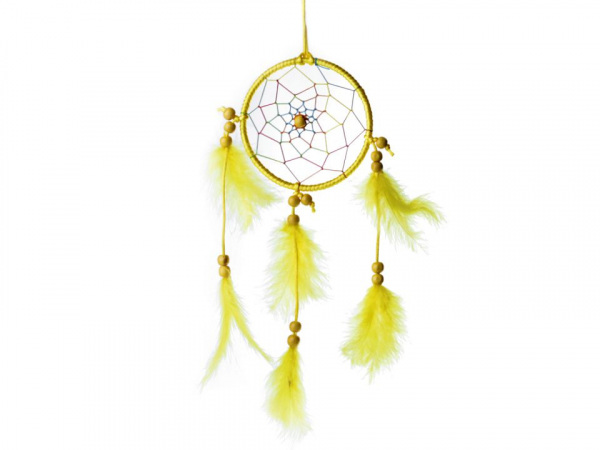 Lapač snů s korálky a  peřím