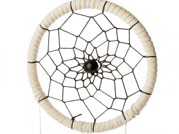 Lapač snů s korálky a peřím