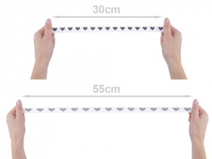 Pruženka s potiskem šíře 18 mm srdce