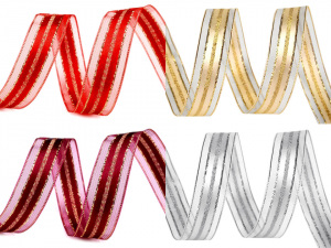 Stuha s lurexem šíře 15 mm