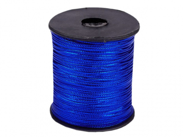 Dutinka s lurexem šíře 1 mm plochá