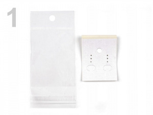 Karta na náušnice s visačkou a sáčkem 40x50 mm