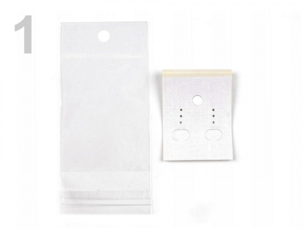 Karta na náušnice s visačkou a sáčkem 40x50 mm