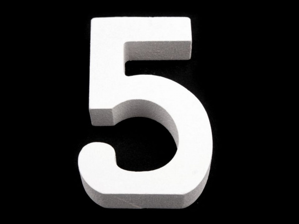 3D dekorace číslice, otazník, vykřičník výška 8 cm