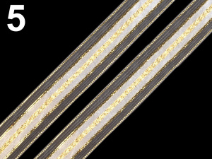 Stuha s lurexem šíře 15 mm