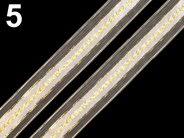 Stuha s lurexem šíře 15 mm