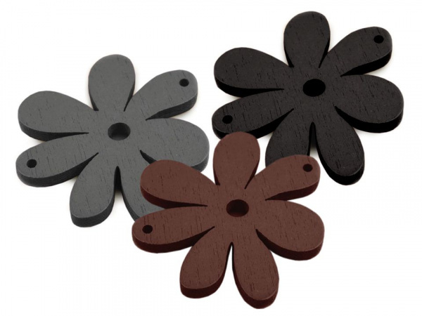 Dřevěný květ 35x40 mm