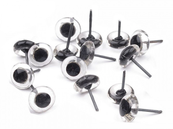 Skleněné oči k zapíchnutí Ø8 mm