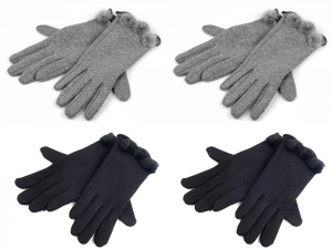 Dámské úpletové rukavice s kožešinou