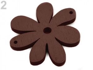 Dřevěný květ 35x40 mm