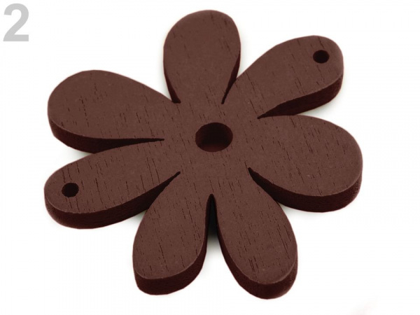 Dřevěný květ 35x40 mm