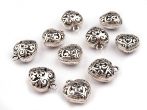 Přívěsek filigránové srdce 13x13mm