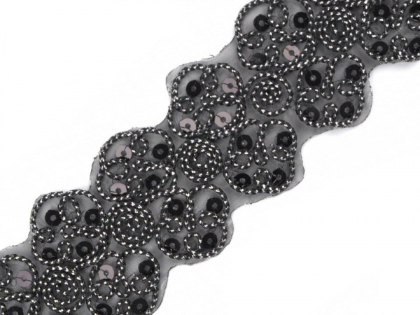 Flitrový prýmek šíře 45 mm nažehlovací