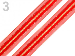 Stuha s lurexem šíře 15 mm