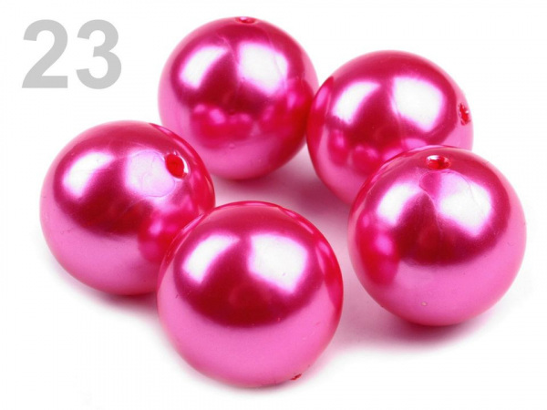 Plastové voskové korálky / perly Glance Ø20 mm